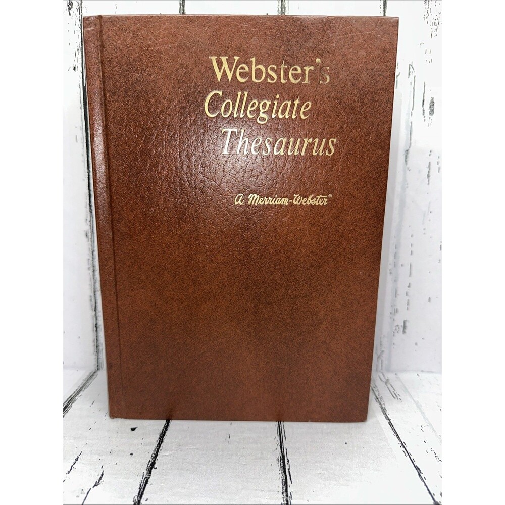 Merriam Webster's Collegiate Thesaurus Leather Bound 1976 Brown Hard Cover